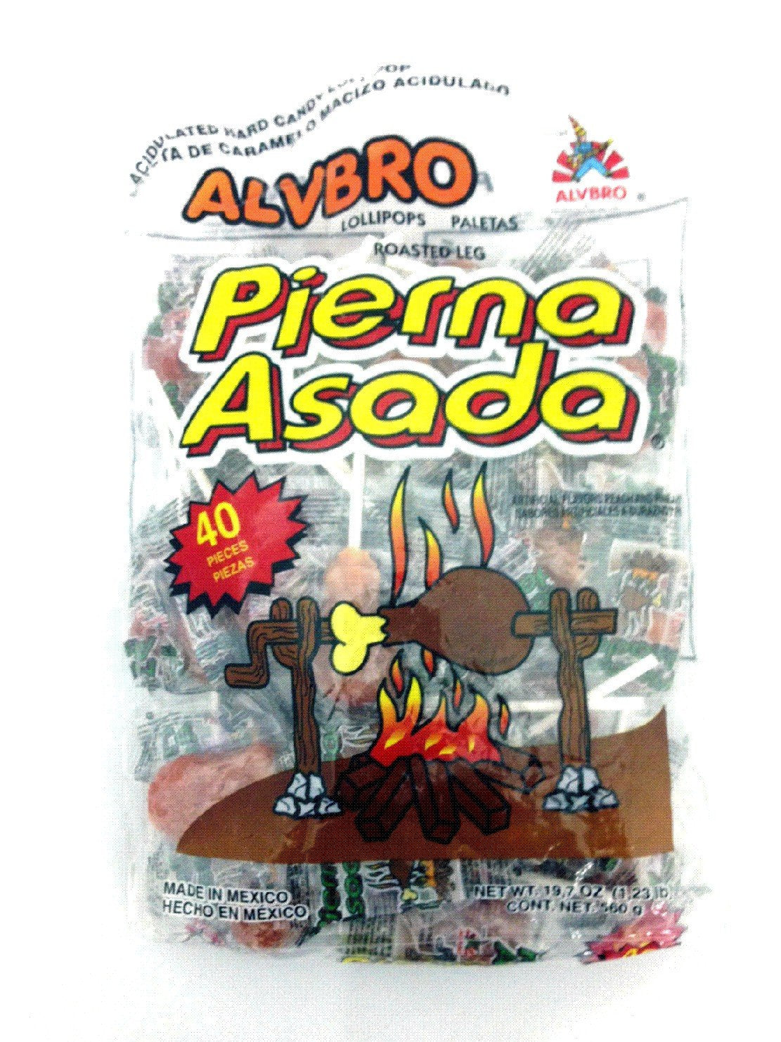 ALVBRO Pierna Asada Paleta Lollipop 40 Count