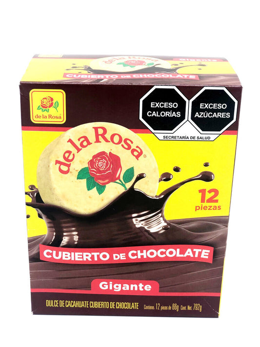 De La Rosa Mazapan Gigante con Chocolate 12 Count