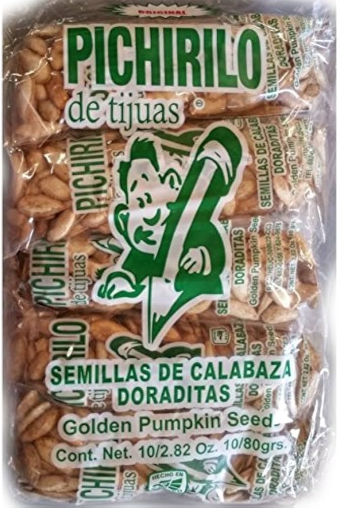 Pichirilo de Tijuas Semilla de Calabaza Doradita Roasted Pumpkin Seed 12 Count